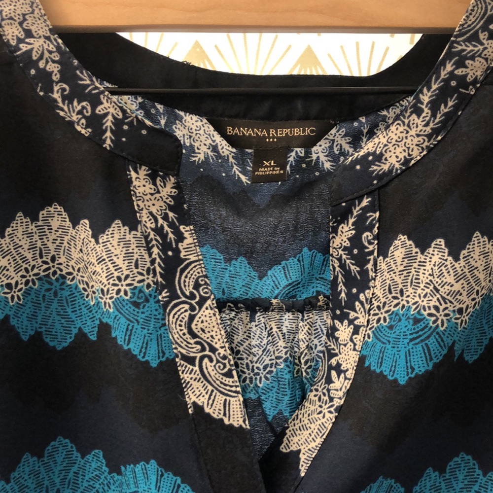 Banana Republic print top, XL - Picture 2 of 3